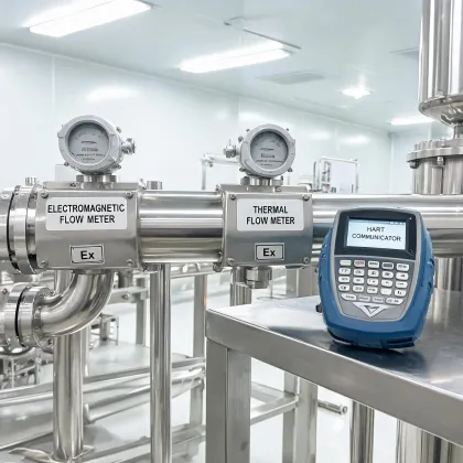 Inline flow meter on process skid