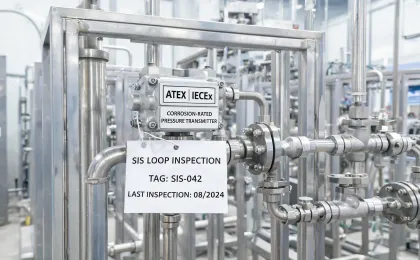 Chemical process line with corrosion-rated transmitters